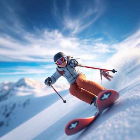 Skifahrer