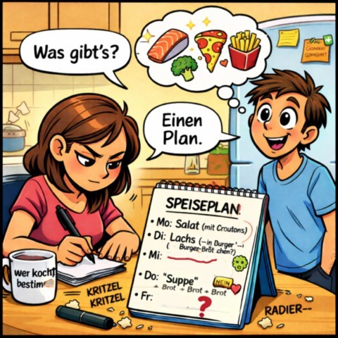Speiseplan einer Woche