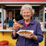 Eine Imbissbudenbesitzerin